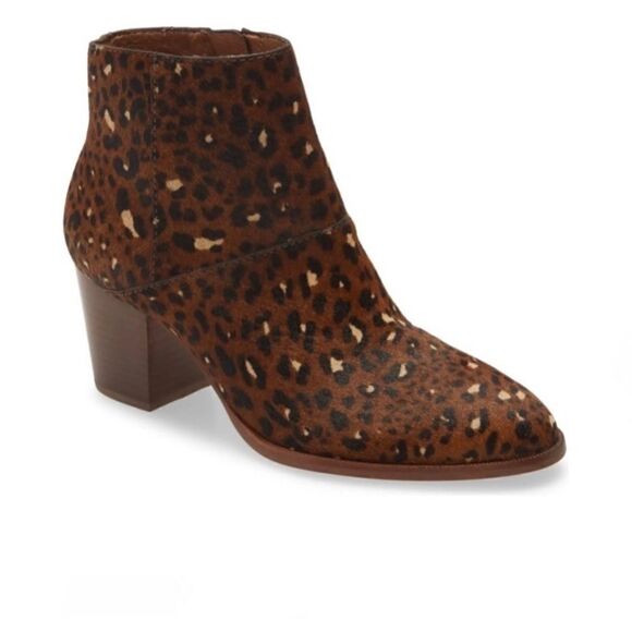 Madewell Rosie Ankle Boot in Painted Leopard Calf Hair Sz 6 - Picture 3 of 9